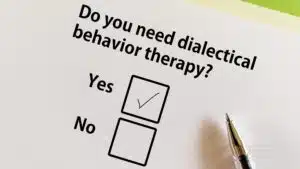 Checkbox form asking about dialectical behaviour therapy needs