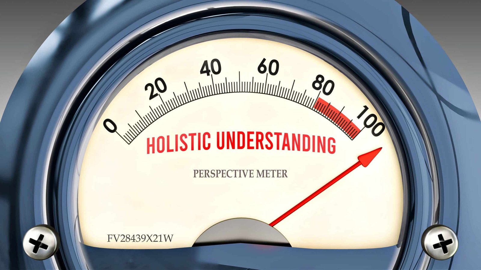 Gauge displaying 'Holistic Understanding' with needle pointing to maximum