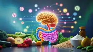 Healthy food and brain-gut connection visualization